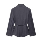 Belted Stripe Blazer