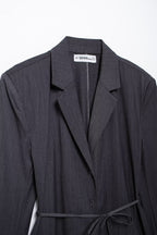 Belted Stripe Blazer
