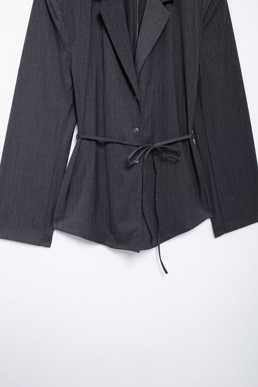 Belted Stripe Blazer