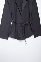 Belted Stripe Blazer