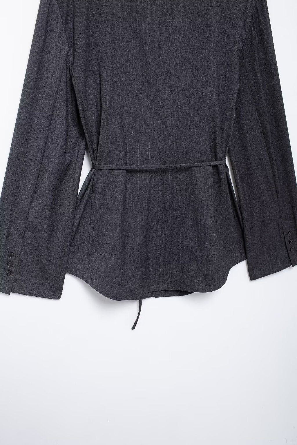 Belted Stripe Blazer