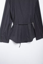 Belted Stripe Blazer