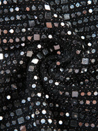 Sequin Stacked Neck Backless Halter Vest