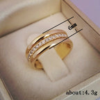 Minimalist Gold Tone Brass Plated Stackable Ring
