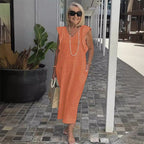 Cotton linen sleeveless dress