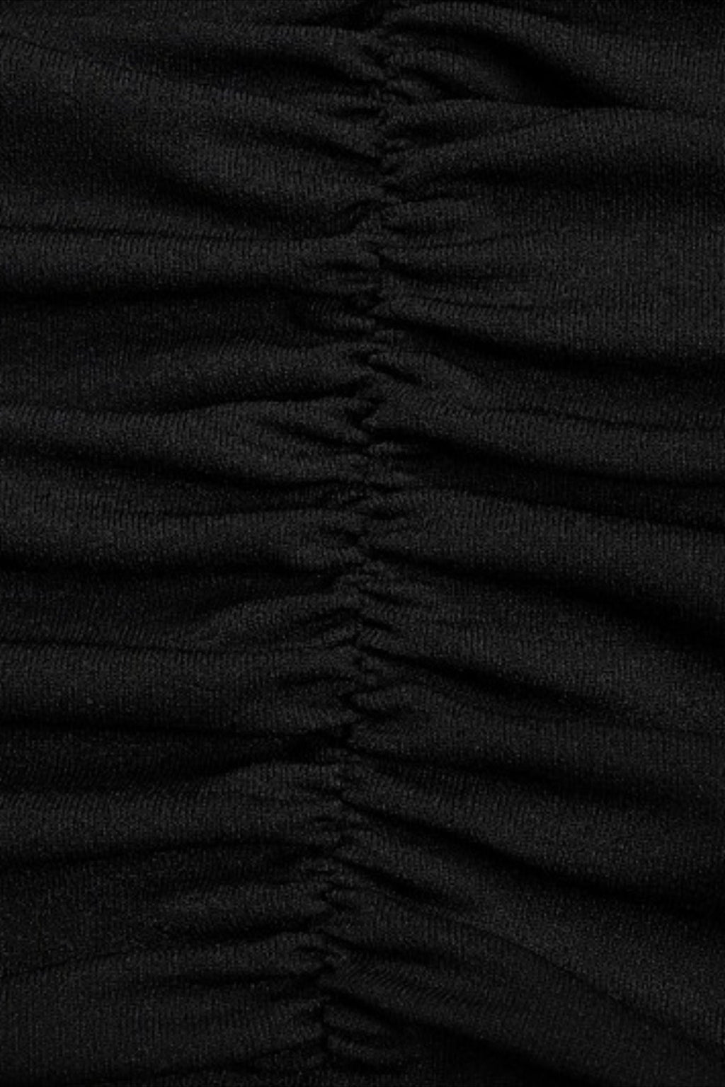 Black Off Shoulder Ruched Sheer Mesh Long Sleeve Metal Hardware Mini Dress