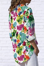 Sandy Women__ Fashion Floral Print Shirt