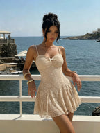 Lace Camisoles Waist Sweet Midi Dresses