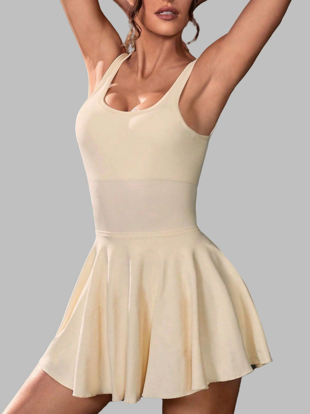Tennis Skirt Cross Straps Anti-exposure Fitness Yoga Clothes Mini&Short Dresses