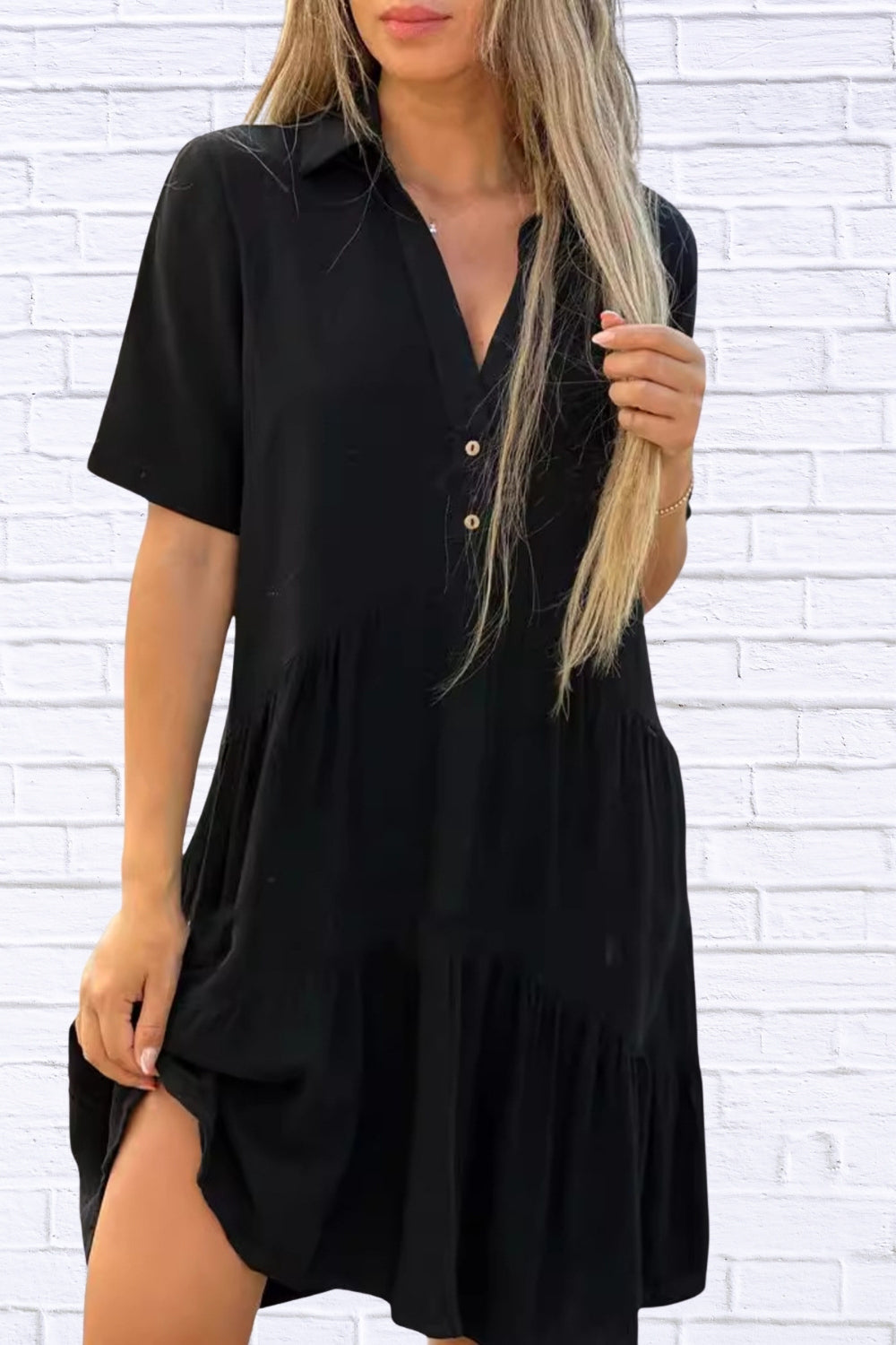 Plus Size Tiered Mini Dress | Ruffle Hem Women__ Style