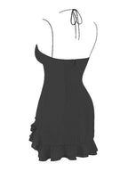 Satin Halter Advanced Mini&Short Dresses