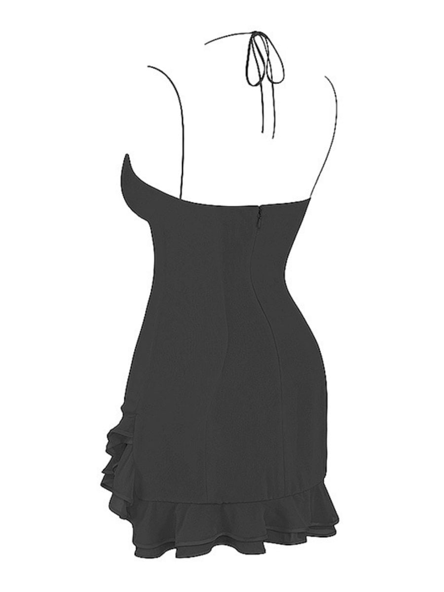 Satin Halter Advanced Mini&Short Dresses