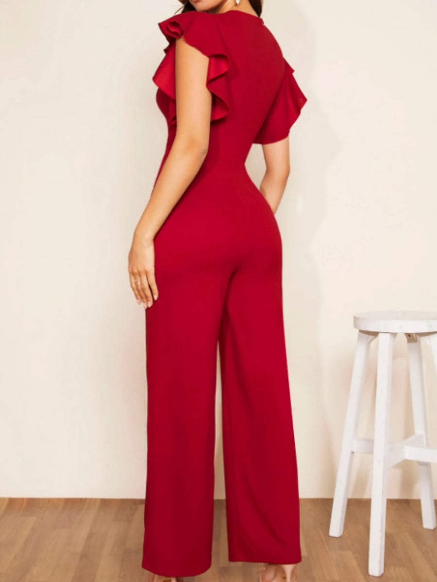 Elegant Jumpsuit With Ruffled Design