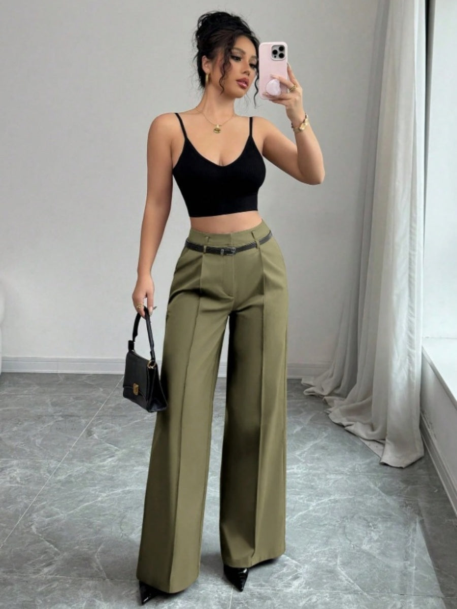 Straight-fit Suit Commuting Pocket Pants