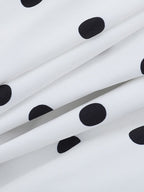 Polka Dots Printed A-line Halter Neck Short Dress