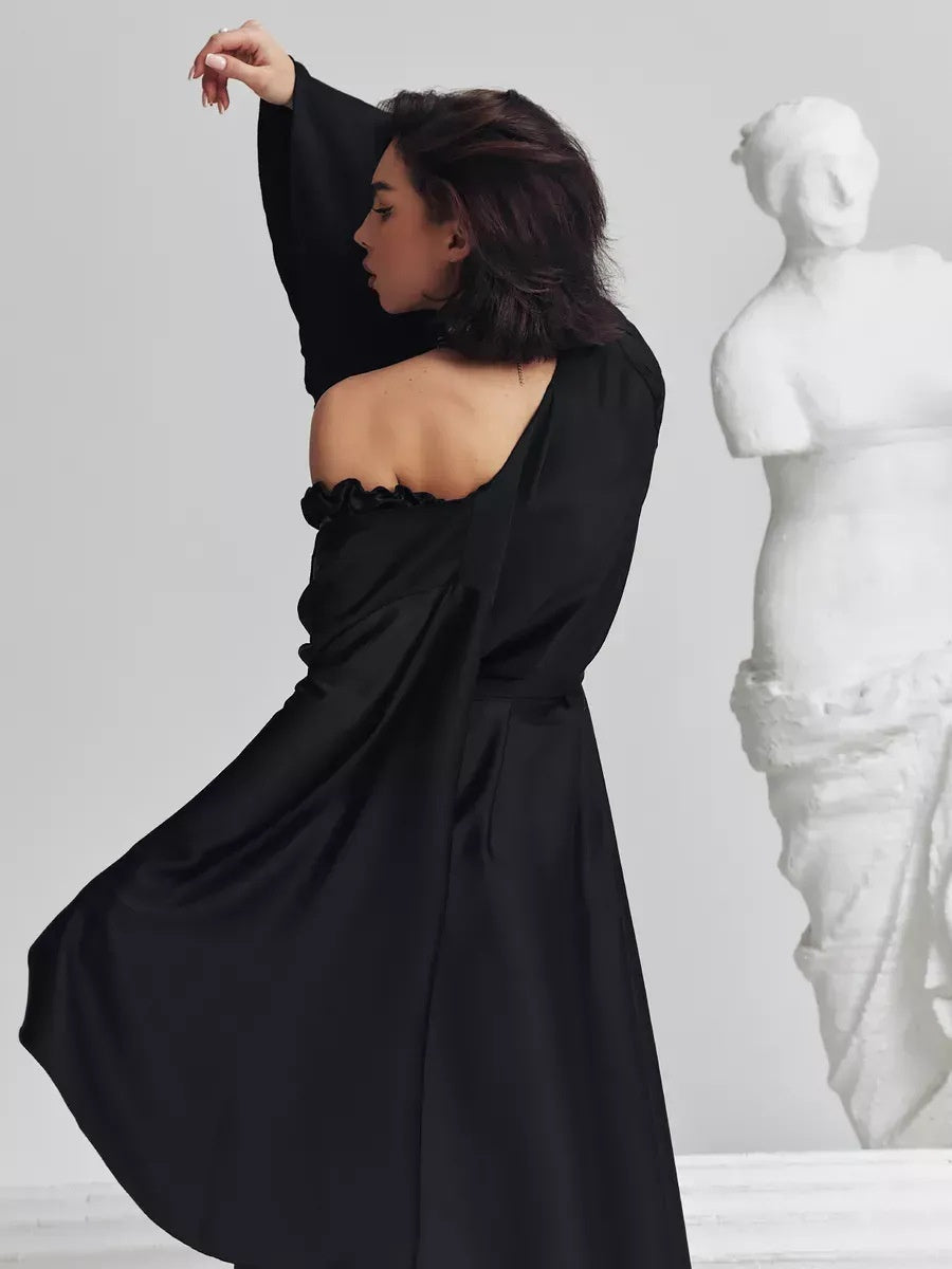 V-neck Thin Strap Nightgown Lazy Style Parties Maxi Dresses