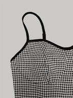 Plaid Camisoles Wide Leg Commuting Jumpsuits