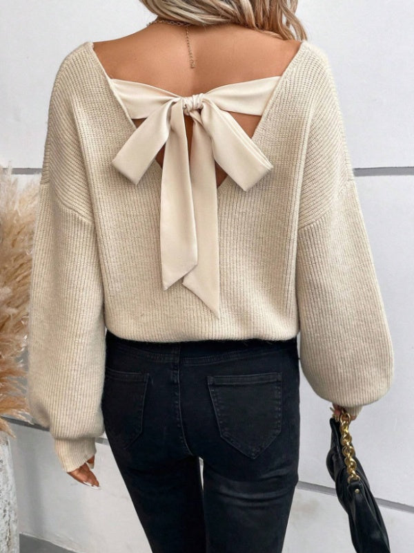Back bow Knitting Sweaters