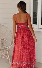 Marcela Effortless Bohemian Dress with Straps Elevated Occasion Wear