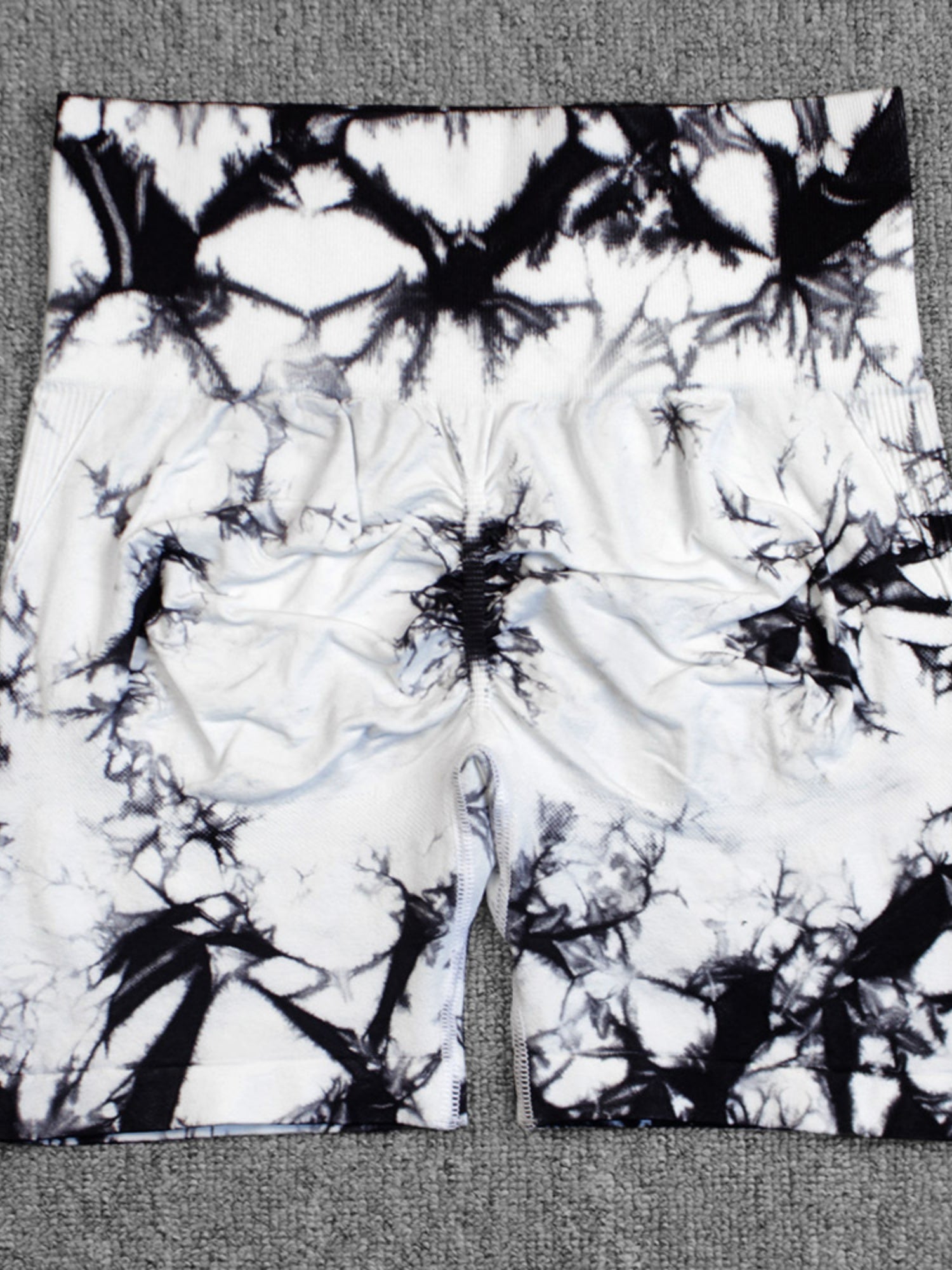Seamless Tie-dye High-waisted, Tummy-flattening, And Butt-lifting Yoga Shorts