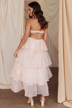 Estefanía Timeless Sunlit Ruffle Cascade Dress Elevated Occasion Wear