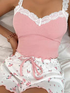 Lace Camisole Shorts Set Sleepwear