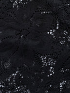 Lace Crew Neck Long Sleeve Ribbon Slim Fit Hip-hugging Mini&Short Dresses