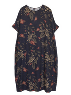 Short Puff Sleeve,Smocked Waist Fit Flare Dress