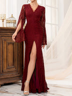 Sexy Slim-fit Fishtail Banquet Slit Evening Dress Maxi Dresses