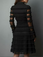 Turtleneck Tight Fit Temperament Slit Formal Dress Maxi Dresses