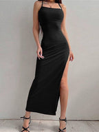 Strappy Backless Bodycon Halter Dress
