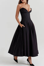 Lorelei Exclusive Strapless Midi Dress Premium Wardrobe Essential