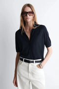 Short Sleeve Polo Cardigan