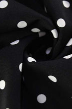 Polka Dot Halter Neck Cross Strap Keyhole Cut Out Backless Tiered Ruffle Mini Dress