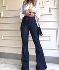 Lace Up Bell Bottom Pants Wide Leg Jeans
