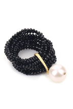 Multi-strand Faux Crystal Bead Bracelet
