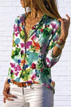 Sandy Women__ Fashion Floral Print Shirt