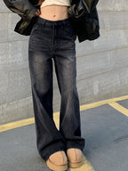 Vintage Black Wash Boyfriend Jeans