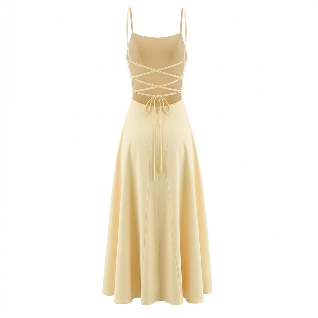 Satin Cowl Neck Spaghetti Strap Ruched Bodice Paneled Maxi Gown