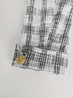Small Fragrance Tweed Plaid Spliced PU Leather Commuting Mini&Short Dresses