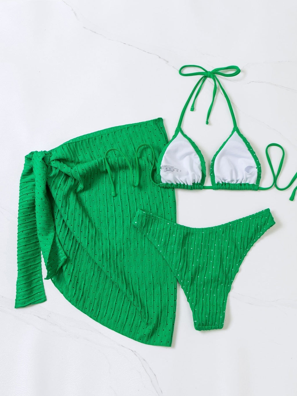 | Triangle bikini set with skirt