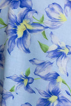 Halter Neck Backless Waisted Floral Print Swing Maxi Dress