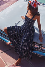 Floral Print Smocked Tie Shoulder Tiered Ruffle Maxi Dress