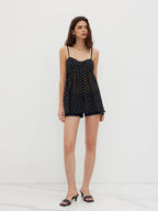 Leopard Print Chiffon Ruffle Tank Top