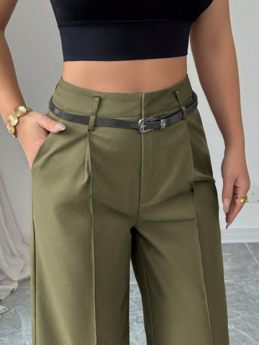 Straight-fit Suit Commuting Pocket Pants