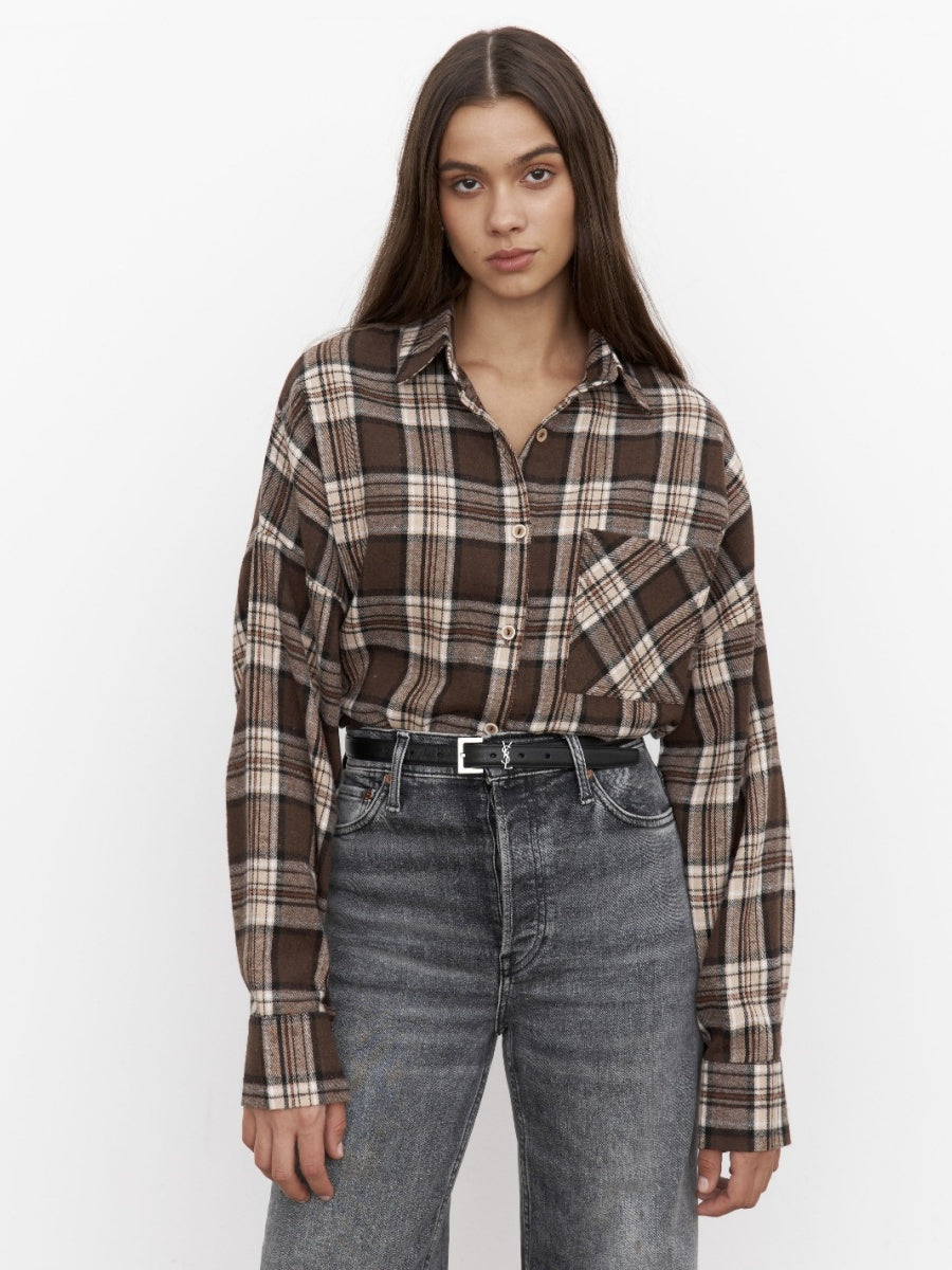 Plaid Oversize Coat Shirts