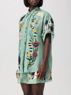 Printed Vacation Long-sleeved Shirt Shorts Set 2-piece Sets