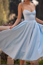 | Strapless V-neck Sleeveless Maxi Dress
