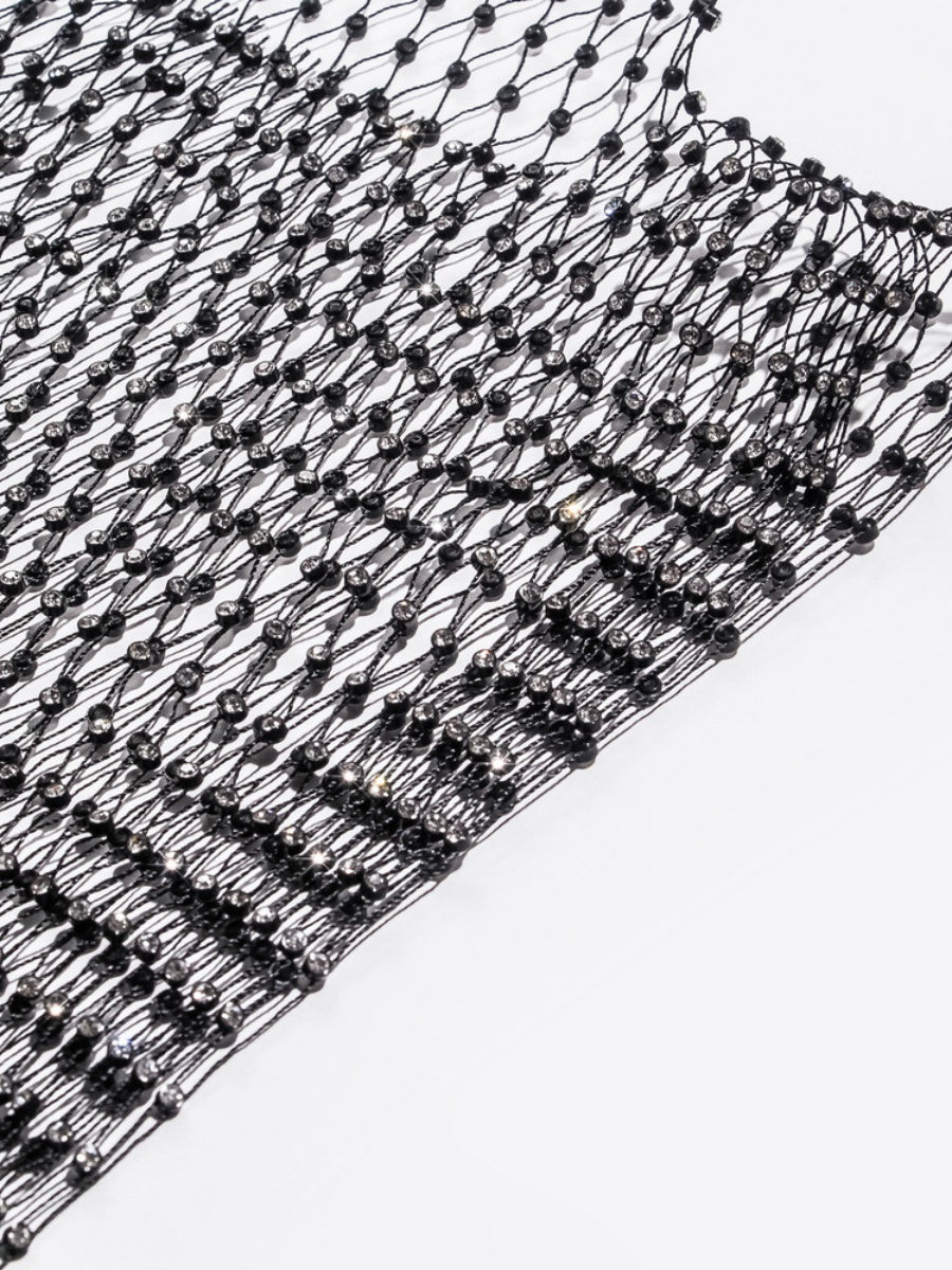 Perspective Fishing Nets Sparkling Diamond Tank Tops