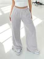 Solid Color Rolled Sweatpants